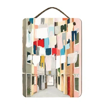 Courtside Market Laundry Day 12x16 Artboard With Twine Wood Wall Art In Multi