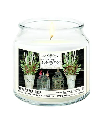 Courtside Market Merry Christmas Cardinals Hand-poured Soy Wax Candle In Multi