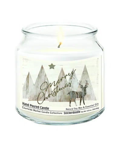 Courtside Market Merry Christmas Deer Hand-poured Soy Wax Candle In Multi