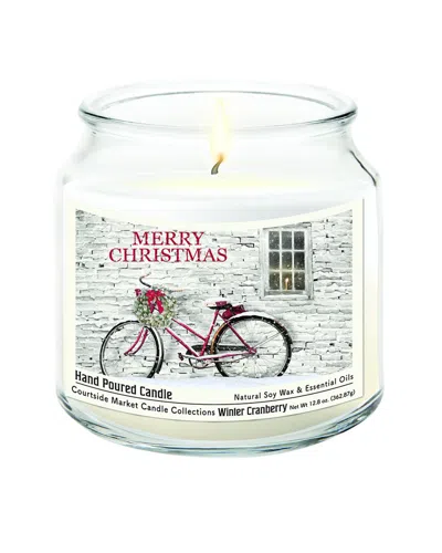 Courtside Market Merry Christmas Hand-poured Soy Wax Candle In Multi