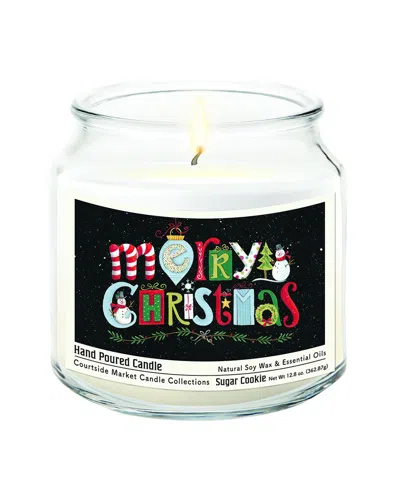 Courtside Market Merry Christmas Hand-poured Soy Wax Candle In Multi