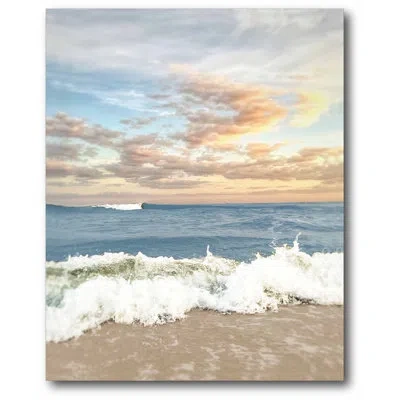 Courtside Market 'ocean View Ii' Photographic Print On Wrapped Canvas In Blue;cream