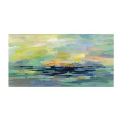 Courtside Market Pacific Beach 12x24 Canvas Art In Blue