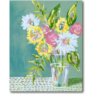 Courtside Market Pastel Blossoms Wall Art In Blue/green
