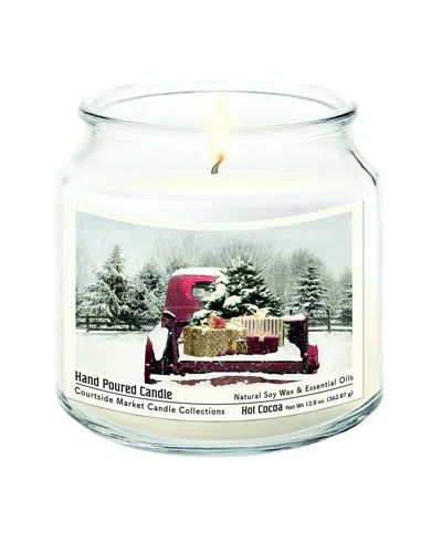 Courtside Market Red Christmas Truck Hand-poured Soy Wax Candle In Multi