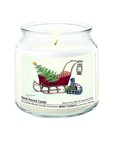 Courtside Market Santa's Sleigh Soy Hand-poured Wax Candle In Multi