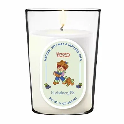 Courtside Market Strawberry Shortcake 14 oz Huckleberry Pie Pill Shape Scented Jar Candle In Green