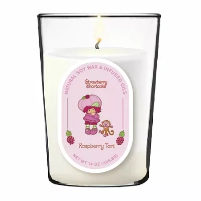 Courtside Market Strawberry Shortcake 14 oz Shortcake Pill Shape Scented Jar Candle In Pink