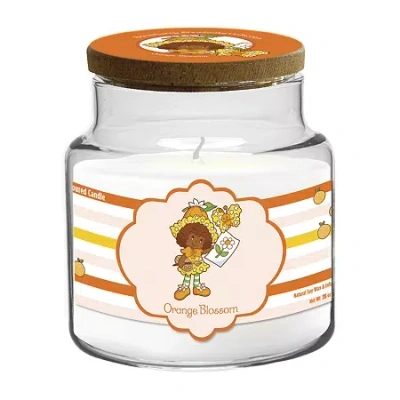 Courtside Market Strawberry Shortcake 18 oz Orange Blossom Striped Scented Jar Candle In Multi