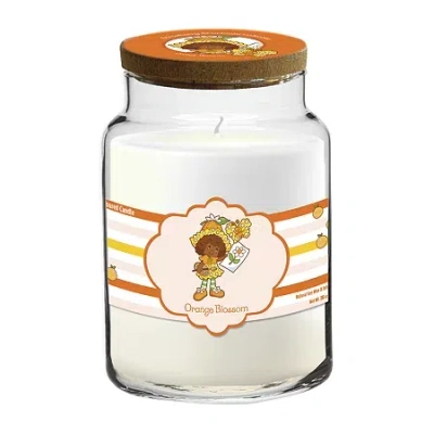 Courtside Market Strawberry Shortcake 26 oz Orange Blossom Striped Scented Jar Candle