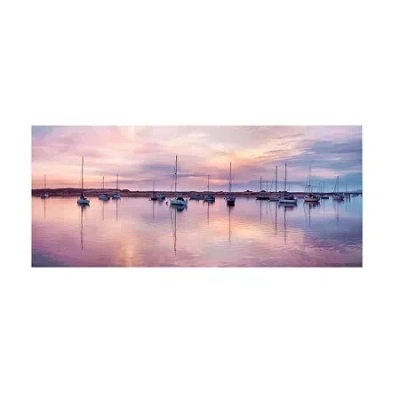 Courtside Market Sunset 24x48 Canvas Art In Multi