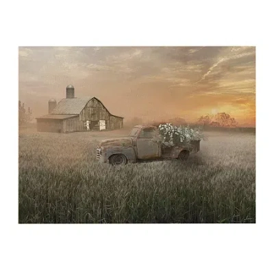 Courtside Market Sunset Farm 20x24 Canvas Art In Gray