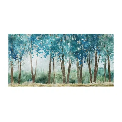 Courtside Market Sunwashed Grove 12x24 Canvas Art In Blue