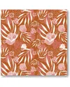 Courtside Market Terra-cotta Floral Texture Canvas Wall Art