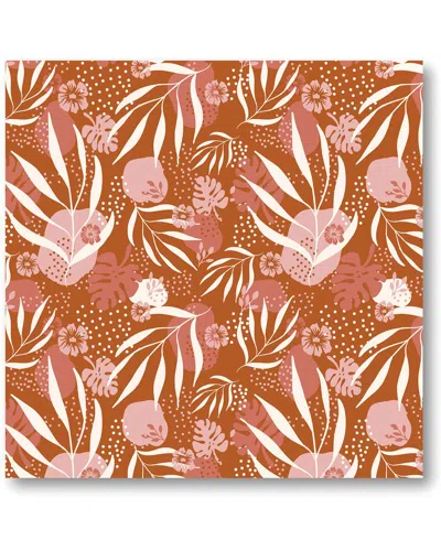 Courtside Market Terra-cotta Floral Texture Canvas Wall Art