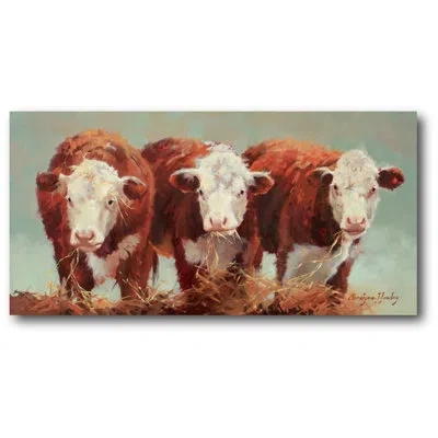 Courtside Market Three Of A Kind Painting Print On Canvas In Brown;gray