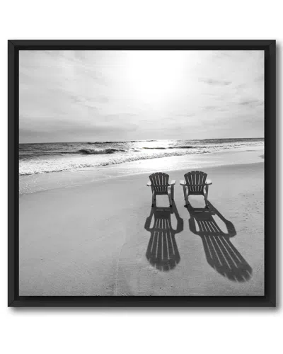 Courtside Market Wall Decor Black & White Beach Gallery Framed Stretched Canvas Wall Art
