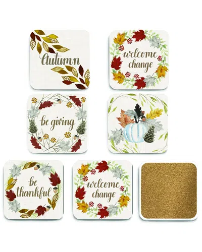 Courtside Market Wall Decor Courtside Market 6pc Ceramic Coaster Set In Multi
