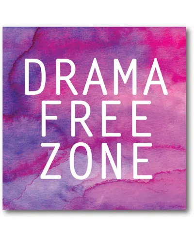 Courtside Market Wall Decor Drama Free Zone Gallery-wrapped Canvas Wall Art In Multi
