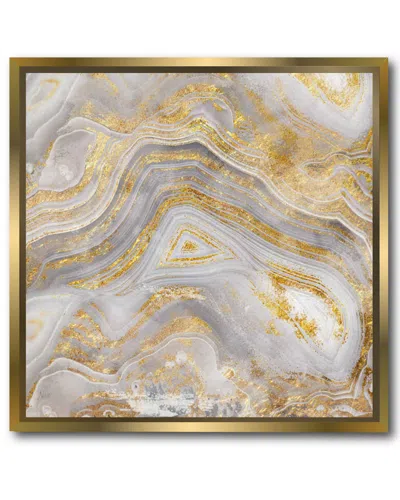 Courtside Market Wall Decor Golden Flower Ii Framed Stretched Canvas