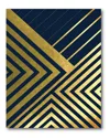 Courtside Market Wall Decor Metallic Lines Navy Ii