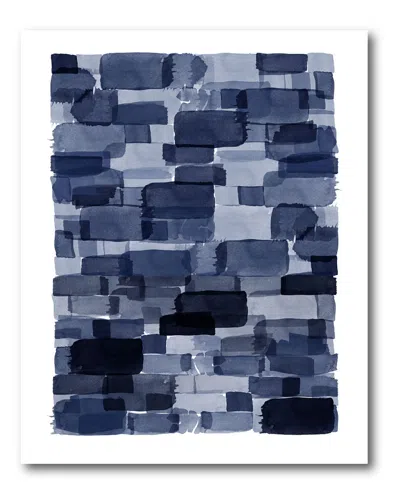 Courtside Market Wall Decor Navy Blue Watercolor Block