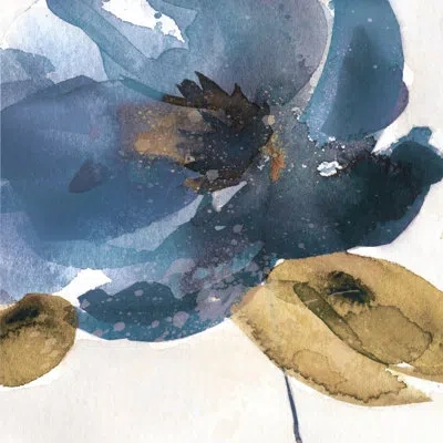 Courtside Market 'watercolor Flower' Painting Print On Canvas In Blue