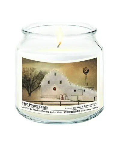 Courtside Market White Barn Holiday Hand-poured Soy Wax Candle In Multi