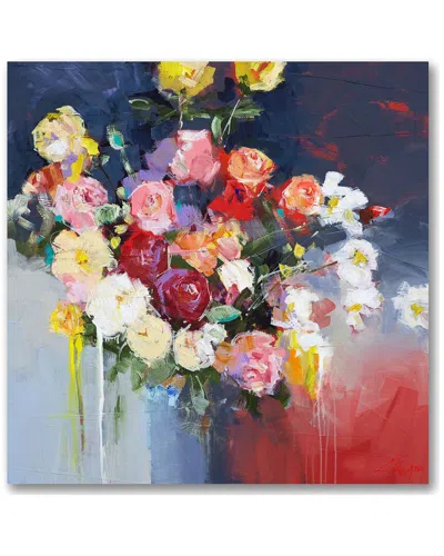 Courtside Market White Flowers Canvas Wall Art In Multi