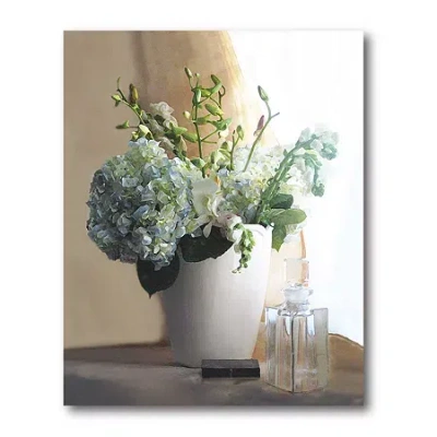 Courtside Market White Vase With Hydrangeas Canvas Art In Multi