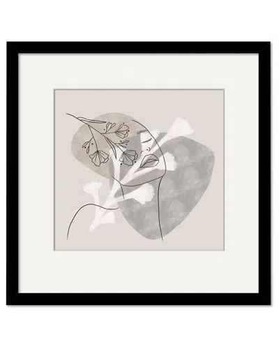 Courtside Market Women Line Gray & White Beauty Iv 18x18in Framed Art