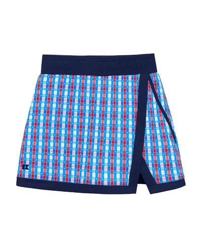Courtside Kids' Unisex  Retro Court Skort In Blue