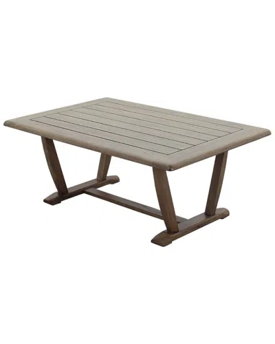 Courtyard Casual Avalon Teak Rectangle Coffee Table In Brown