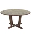 Courtyard Casual Avalon Teak Round Dining Table In Brown