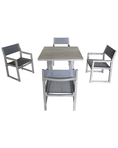 Courtyard Casual Bay Side Outdoor Square Dining Table In Blue