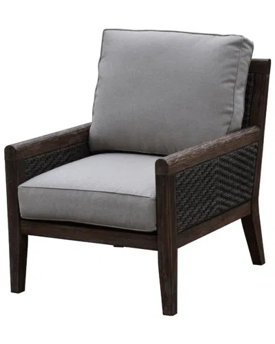 Courtyard Casual Bermuda Teak Club Chair In Taupe