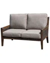 Courtyard Casual Bermuda Teak Loveseat In Taupe