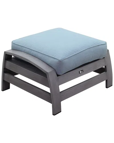 Courtyard Casual Cabo Alum Ottoman Aluminum Frame In Blue