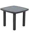 Courtyard Casual Cabo Aluminum 24in Square End Table In Grey