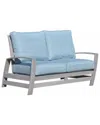 Courtyard Casual Cabo Aluminum Loveseat In Grey