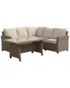 Courtyard Casual Capri 4 Pc Sectional In Brown