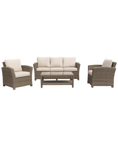 Courtyard Casual Capri 4 Pc Sofa Set In Brown