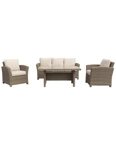 Courtyard Casual Capri 4pc Sofa Set In Brown