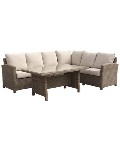 Courtyard Casual Capri 5 Pc Sectional In Brown