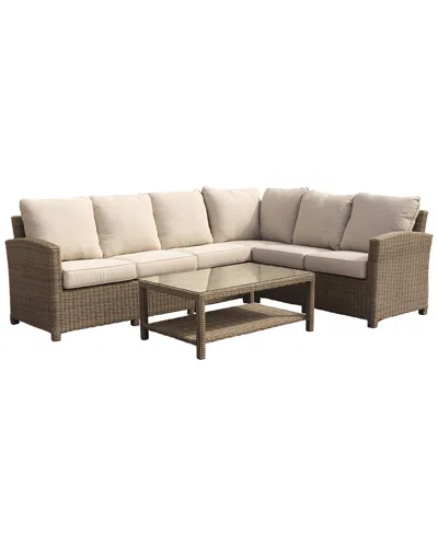 Courtyard Casual Capri 5 Pc Sectional Set In Neutral