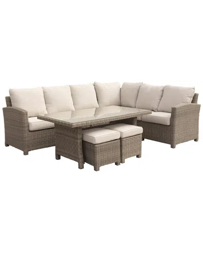Courtyard Casual Capri 7 Pc Sectional In Brown