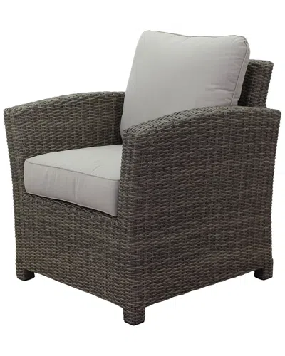 Courtyard Casual Capri Grey Club Chair In Brown