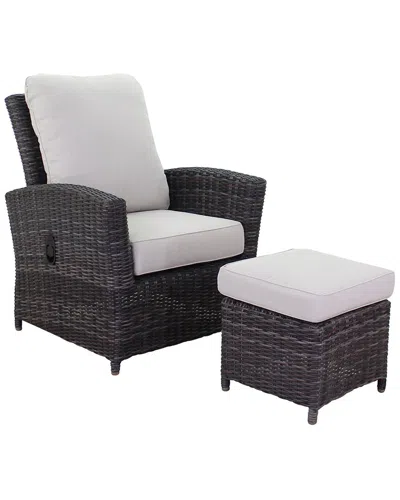 Courtyard Casual Chelshire Silver 2pc Set In Brown
