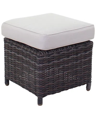 Courtyard Casual Chelshire Silver Ottoman
