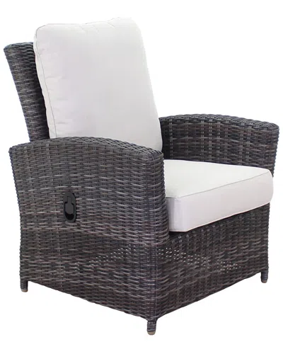 Courtyard Casual Chelshire Silver Recline Club Chair In Brown